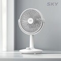 스카이 7엽 날개 BLDC 수동회전 무선 탁상용 선풍기 저소음 캠핑용 USB C타입 WD5