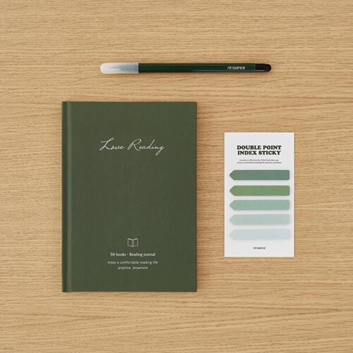 ★연말특가★[리센스] 오늘의 기록_독서 필사 세트 (세이지그린)