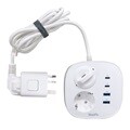 Soopii 65W USB 초고속 충전 4000W 2구 멀티탭 여행용 멀티 어댑터 겸용