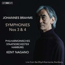 Kent Nagano 브람스: 교향곡 3번 &amp; 4번 (Brahms: Symphonies Nos. 3 &amp; 4) [SACD Hybrid]