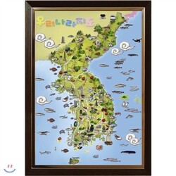 우리나라지도 (150조각/PLP290/액자포함/21x28.5cm)