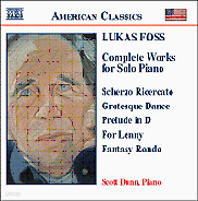 Scott Dunn 루카스 포스 피아노 솔로 작품 전곡집 (Lukas Foss : Complete Solo Piano Works)