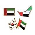 아랍에미리트 연합국(UAE) 국기 지도 뱃지 컬렉션