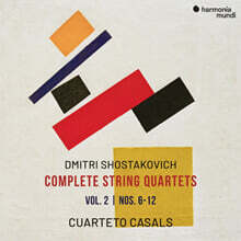 Cuarteto Casals 쇼스타코비치: 현악 4중주 2집 (Shostakovich: Complete String Quartets, Vol. 2, Nos. 6-12)