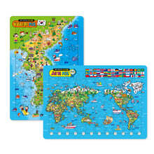 머리가 좋아지는 IQ·EQ 퍼즐 : 우리나라 지도 + 세계 지도 세트