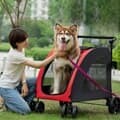 [펫피디아] 휴대용 반려동물 폴딩 유모차09