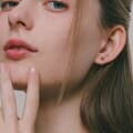 바이데이지 호박 원석 스터드 실버 귀걸이 Be0704