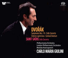 Carlo Maria Giulini 드보르작: 교향곡 7-9번, 첼로 협주곡 (Dvorak: Symphonies 7-9, Cello Concerto) [SACD Hybrid]