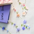 벚꽃 도라지꽃 비즈 끈 꽃 책갈피 끈갈피 만들기 DIY 키트 [예쁜 북마크 선물 세트 데이지 네잎클로버 책 갈피 독서용품 북마커]