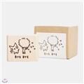 [SNOWCAT] WOOD STAMP-BYE BYE