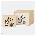 [SNOWCAT] WOOD STAMP-HEART