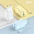 [케이블 세트] GaN 65W 큐브 PD PPS 4세대 멀티 3포트 초고속 충전기+CtoC 케이블 GaN65X