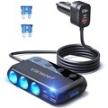 밴수트 9-IN-1 차량용 멀티소켓 시거잭 고속 충전기 12V 24V PD/QC지원 (TR-65)
