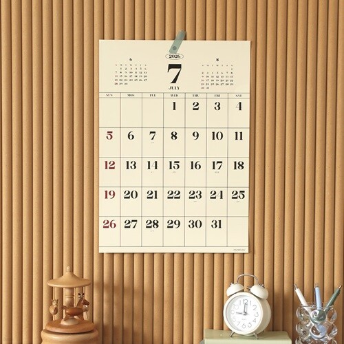 2026 리마인드 먼슬리 캘린더 (벽걸이용)