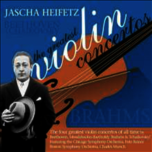 하이페츠 - 베토벤, 브람스, 차이코프스키, 멘델스존 바이올린 협주곡 (Jascha Heifetz - Beethoven, Brahms, Tchaikovsky & Mendelssohn Violin Concertos) (2CD) - Jascha Heifetz