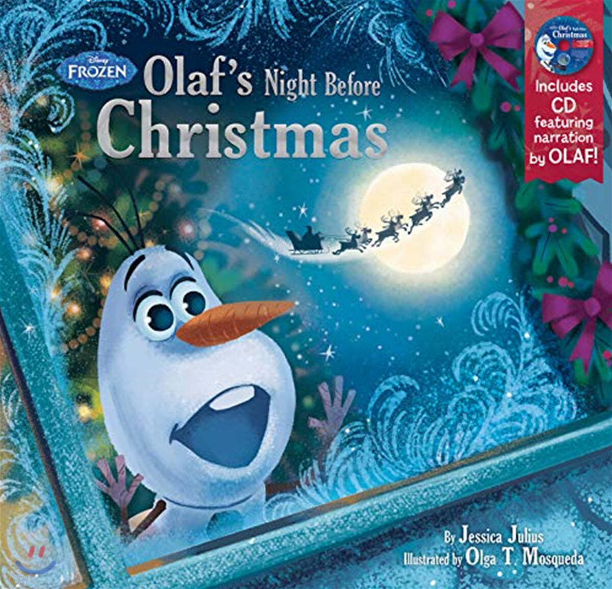 Frozen Olaf&#39;s Night Before Christmas Book &amp; CD