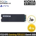 키오시아 EXCERIA 게이밍 히트싱크 NVMe SSD Gne4 4TB / DRAM탑재
