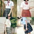 파스텔 베이직 여자 반팔 교복셔츠(4color) 교복 학생