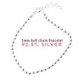 (실버) 3mm 볼 팔찌
