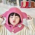 투버튼베어 아동 모자 넥워머 니트 바라클라바 205545