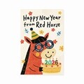 새해카드 2026 RED HORSE 신년카드 캘리그라피 신상카드