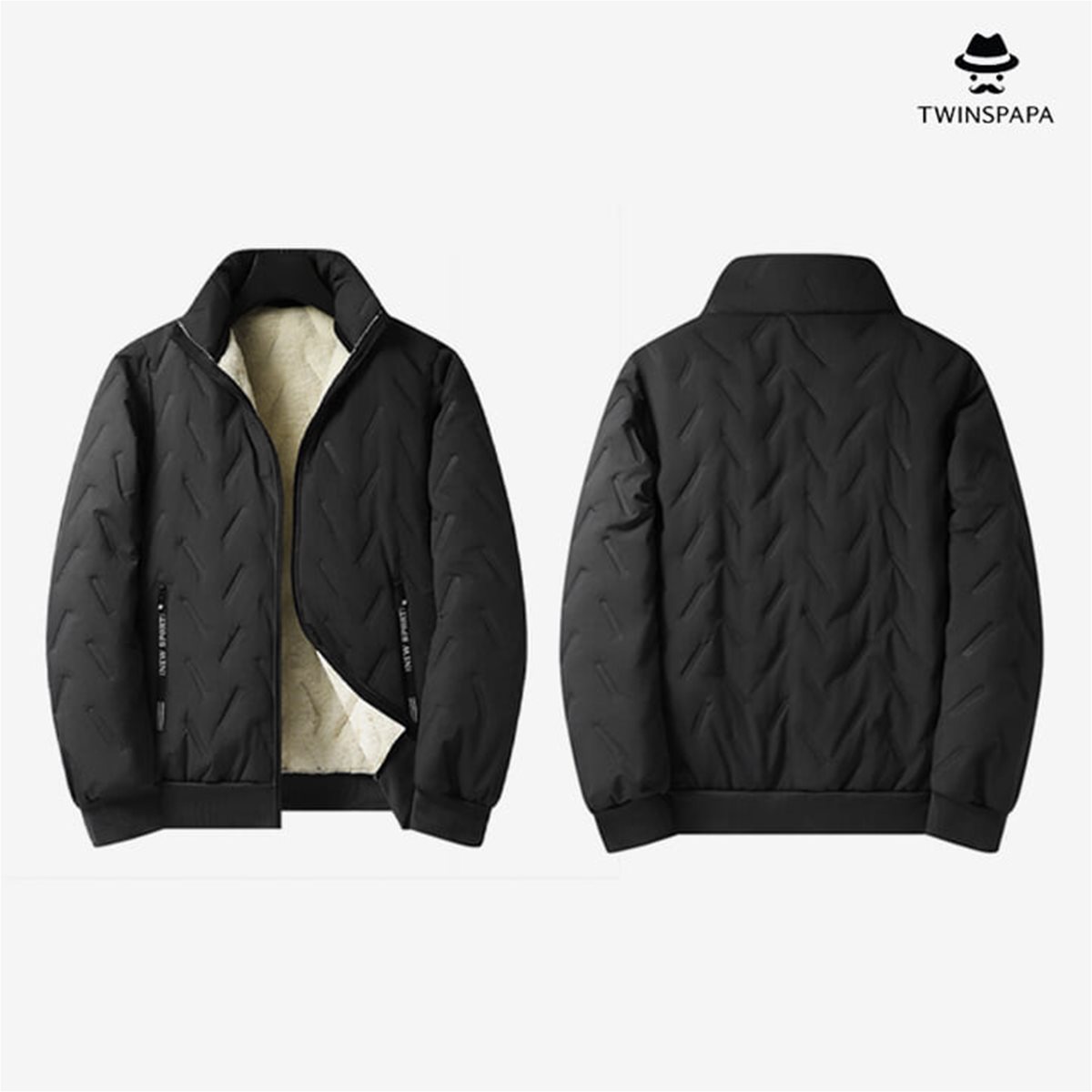 [트윈스파파] 플리스 안감 남성 패딩 방한 점퍼(P0000UBE/2컬러)