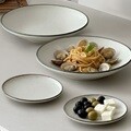 니코트 피넛브라운 파스타 접시, 볼 2인 세트 4P MADE IN JAPAN