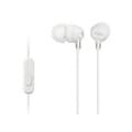 소니 이어폰 MDR-EX15AP 흰색 유선이어폰 13.5MM