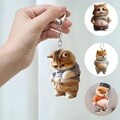 4종 뚱냥이 시바견 아크릴 키링 병맛 웃긴 쓸데없는 친구 선물 에어팟키링 강아지 고양이 열쇠고리 키링