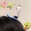스펀지밥 스폰지 집게리아 모자 머리 헤어 핀 집게 클립 집게 미니 핀 헤어 캡 악세사리 머리삔 쓸데없는 친구 우정 선물