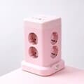 지클릭커 타워 8구 고용량 4000W USB 출력 멀티탭 NP708PD 핑크