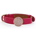 Disk leather bracelet