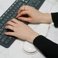 투명 물방울 물결 실리콘 키보드 손목 받침대