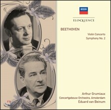 Arthur Grumiaux 베토벤: 바이올린 협주곡, 교향곡 2번 (Beethoven: Violin Concerto, Symphony Op.36)