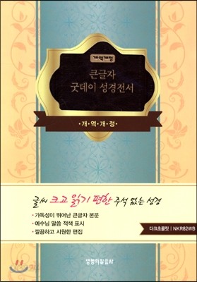 개역개정 큰글자 굿데이 성경전서(특대,단본,반달색인,무지퍼,NKR82WB)(다크초콜릿)