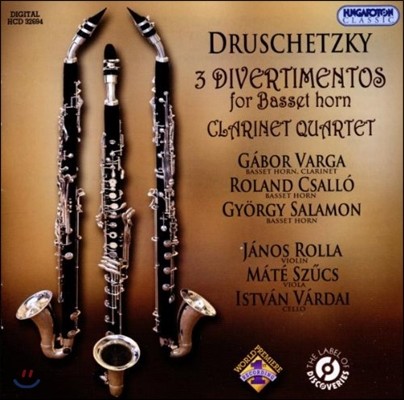 Gabor Varga / Janos Rolla 드루쉐츠키: 바셋 호른을 위한 디베르티멘토, 클라리넷 사중주 (Druschetzky: Divertimentos for Basset Horn, Clarinet Quartet)