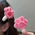 고양이 발바닥 꾹꾹이 집게핀 머리핀 헤어집게핀 헤어클립 머리집게 털집게핀 팝시클 아이스크림