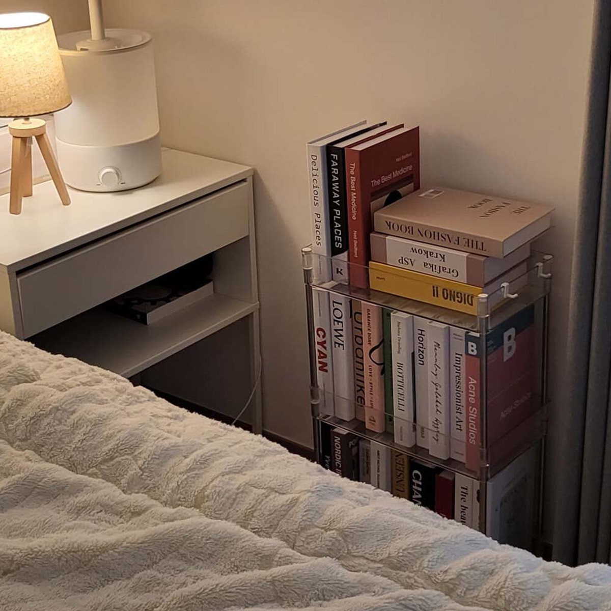 ★입점특가★일상드로우 북카트 북트롤리 미니 책꽂이 책장 이동식 간이 투명 틈새 3단 4단