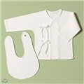 (베이직 신생아 시리즈) 배냇,턱받이 SET (화이트) DIY
