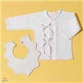 (베이직 출산준비 시리즈) 배냇,턱받이 SET (도트) DIY