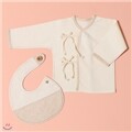 (베이직 신생아 시리즈) 배냇,턱받이 SET (스트라이프) DIY