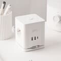 지클럭커 멀티마스터 롤플러스 큐브 3구 고용량 4000W C타입 USB 멀티탭 LP706PD 화이트