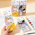 톡톡 컬러링북 물감 붓 세트 색칠 공부 도안 어른 어린이 유아 교구 DIY 미술 키트 취미 선물 수채화 그림 그리기