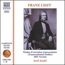 Jeno Jando 리스트: 초절기교 연습곡 1851 판본 (Liszt: Etudes d'Execution Transcendante 1851 Version) 예뇌 얀도