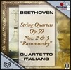 Quartetto Italiano 베토벤 : 현악 사중주 Op.59 `라주모프스키` 2,3번 (Beethoven: String Quartets Nos. 8 & 9)