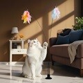 [레토] 2in1 고양이 낚시대 장난감 흡착판 깃털 세트 (LPT-FT03)