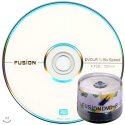 [전국무료배송]퓨전 16배속 4.7GB 데이터용 DVD+R 50케이크 50장