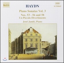 Jeno Jando 하이든: 피아노 소나타 3집 (Haydn: Piano Sonatas Nos.53-56, No.58, Un Piccolo Divertimento)