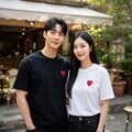 꼼데가르송 레드와펜 라운드 반팔티셔츠