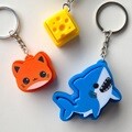 치즈 고양이 상어 클릭커 키링 딸깍이 피젯토이 1구 키캡 키홀더 휴대용 스트레스 해소 장난감